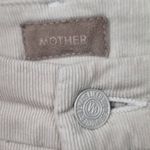 Mother The Looker Crop Hopscotch Corduroy Pants in Ivory Size 24 Gray Photo 3