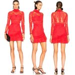 Alexis  Wilhemina Long Sleeve Lace Cocktail Mini Dress Red Women's Size XS Photo 1