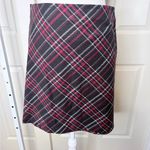 Free People  Plaid A-Line Skirt - Red and Black mini skirt size large nwt Photo 1