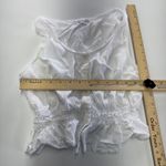 Bella Dahl Tank Top Womens Medium White Shirred Button Front Blouse Photo 6