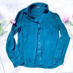 The Limited  Dark Teal Button Long Shirt Photo 0