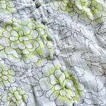 Free People Neon Green and White Floral Top Photo 1