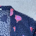 Anthropologie  Floreat Dotty Velvet Burnout Kimono Floral One Size Photo 6