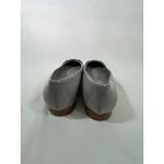 Calvin Klein  Women Patent Leather Ballet Flats Silver CK Logo Buckle Gray Size 8 Photo 2