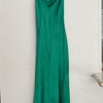 SLA The Label  Fiji emerald green satin high slit slip maxi dress S NWT Photo 6