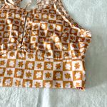 Altar'd State  Floral Checkered Crop Top Photo 3