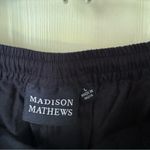 Madison Mathews Large Navy Wide Leg Eyelet Cotton Pull On Pants‎ Blue Photo 4