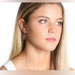 Paper Clip Earrings Gold Minimalist Fashion Jewelry Gift Photo 0