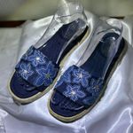 Avon Size 7 Summer Slides Blue Photo 1