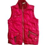 Vanity Red Puffer Vest Zip Photo 1