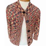 Evan Picone  multicolor sweater button cardigan size PM petite medium Photo 0