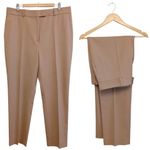 Reiss New Tailored Trousers Wool Neutral Marlie Camel Pants 14-16 Photo 2