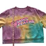 By Samii Ryan | Don’t Play Me Multicolor Tie Dye Cropped Sweatshirt Small Pink Photo 6