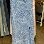 Authentic Digs Boutique One Shoulder Baby Blue Prom Dress  Photo 4