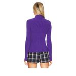Lovers + Friends Niko Turtleneck front cut-out rib knit Purple Sweater Glam Photo 2