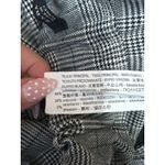 ZARA  Gray Plaid Checkered Pleated High Rise Straight Tapered Trousers Pants Sz S Photo 4