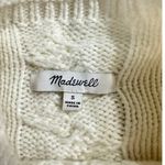 Madewell  Grenville Cableknit Sweater Women's Small Cream Wool Blend Mockneck Photo 4