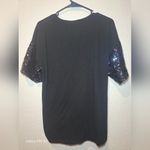 Wild Fable  Black Shirt with Sequin Sleeves Photo 2