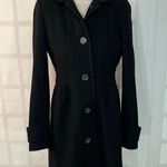 J.Crew Black Skirted Dress Long Sleeve Lined Mid Length Pea Coat Size 4 Photo 0