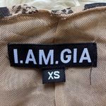 I am gia I.AM.GIA Dress Colette Long Sleeve Mesh Mini Ruched Bodycon Snakeprint XS Photo 9