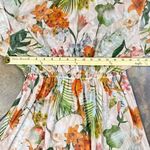 ZARA  Printed Floral Sheer Polyester Printed Tulle High-Waisted Dress Small Photo 6