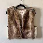 Ilia Fur Leather Vest Size M Size M Photo 0