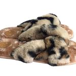 Anthropologie 🆕 Leopard Animal Print Faux Fur Slippers Photo 4
