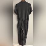 David Lerner  Women’s Black Short Sleeve Zip Up Elastic Waist Jumpsuit Size M Photo 1