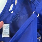 Athleta NWT  dress blue High Neck loop Bikini Swim Top SZ 32 B/C Photo 8