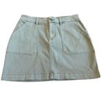 Faherty  Green Utility Skirt Mini Length Denim Organic Cotton Casual Size Medium Photo 1