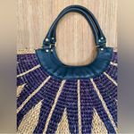 Tory Burch Runway Crescent Straw Large Weaved Bag Tote Purse Photo 12