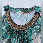 Dressbarn Green Patterned Tank Top Size XL Photo 2
