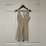 Princess Polly linen blend Cream Sleeveless Dress Photo 4