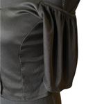 Love j  Black Puff Sleeve Crop Blouse | Vampiric Style with Marble Buttons Photo 3