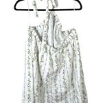 Reformation  Maui Floral Cottage Linen Halter Mini Dress Size Large Photo 6