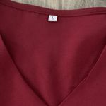 Burgundy long sleeve baby doll dress Size L Photo 1