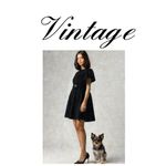 Vintage black dress with belt Melissa Petites • modest dress • black wedding Photo 1