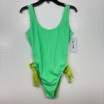 Hurley NWT $80 Green Textured Scrunch Swimsuit M Photo 1
