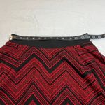 Women's Chevron Flare Mini Skirt Size XS Trendy Colorful Casual Y2K Preppy Red Photo 4