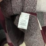 Zenana Outfitters Cozy Burgundy Black Dolman Sleeve Plaid Poncho Sweater Size 2X Photo 4