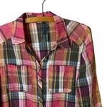 Aratta Silent Journey Women’s Sz Small Midi Shirt Dress Plaid Floral Photo 1