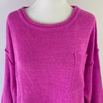 Lumière New Boxy Pocket Pullover Sweater Pink Photo 2