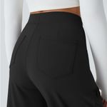 Halara  High Waist Wide Leg Drawstring Yoga Pants Patch Pockets Black XL NWT Photo 4