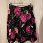 Talbots Cute black floral pleated whimsigoth meets schoolgirl a-line skirt  boho Photo 0