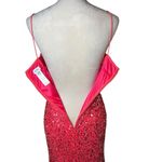 Cache  Pink Sequin Gown 0 | Ruched Formal Evening Dress Prom Pageant Glam Sparkle Photo 4