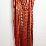 Cato  Jumpsuit Wide Leg Satin Orange Patterned Boho Size 22/24 Photo 0