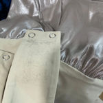 Michelle Mason  Metallic Draped Lame Thong Bodysuit Silver XS Party‎ Night Out Photo 11