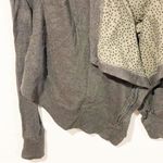 Free People  Size Small Grey Cotton Wool Blend Clasp Open Front Blazer Lightweigh Photo 1