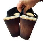 Korks Shoes Womens Size 9 Black Wedge Sandals Platform Mules Studded KR0010809 Photo 5