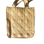 ZARA  Quilted Satchel Style Small Tote‎ Bag Mustard Yellow Photo 3